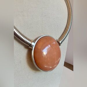 🌸 Silver & Pink Jade Necklace 🌸